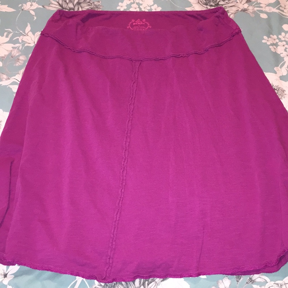 Fuchsia cotton Prana skirt.
